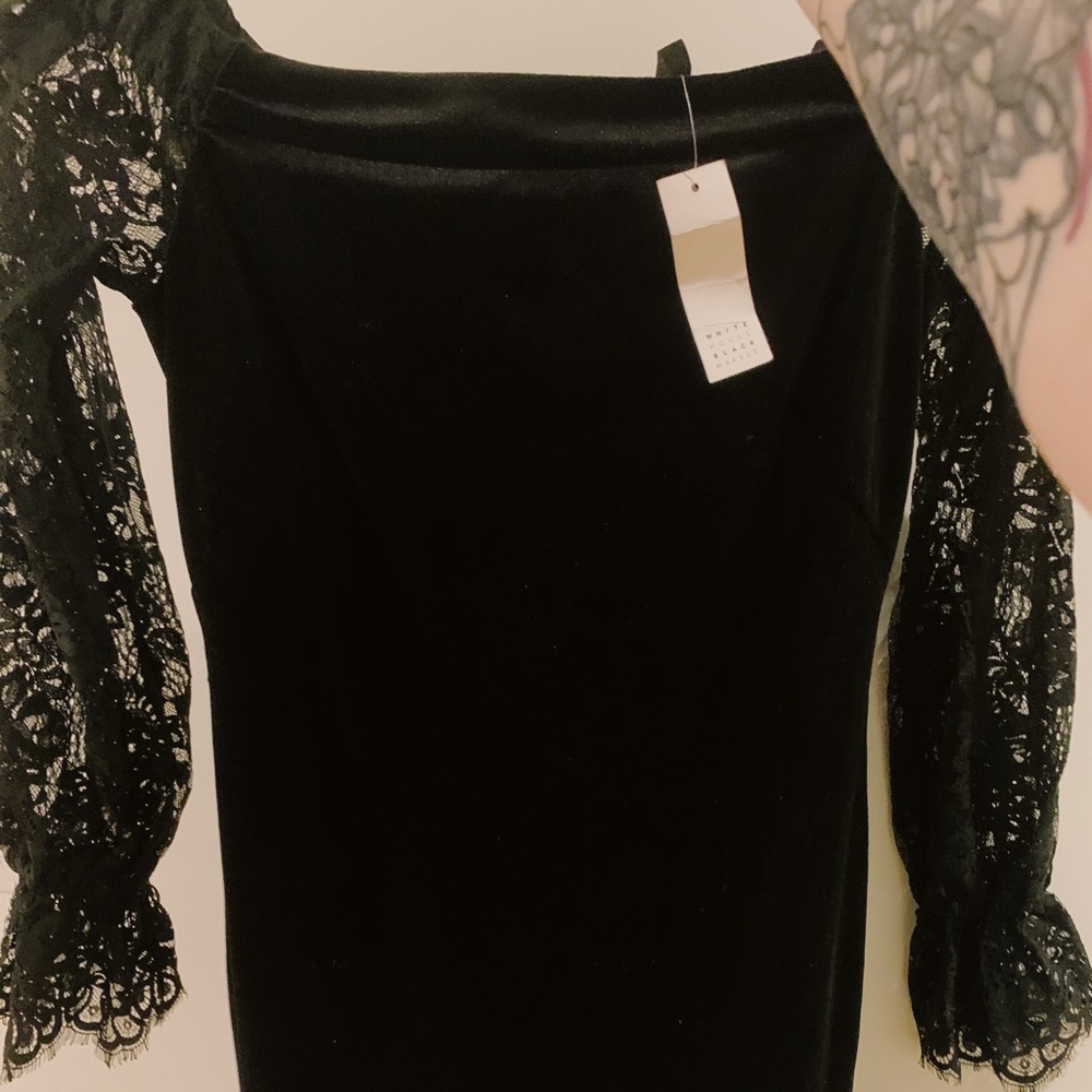 Never Worn Little Black Velour Designer Dress